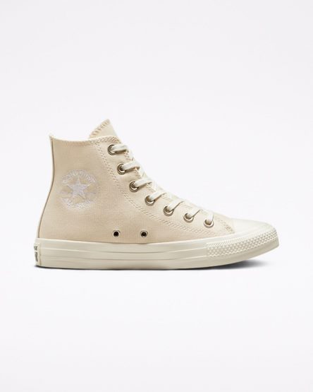 Tenisi Inalti Dama Converse Chuck Taylor All Star Embroidered Floral Bej Albi | RO Z13PXF940